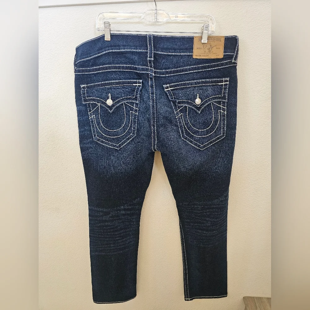 True Religion Ricky Super T Straight Leg Jeans - Men’s Size 38 - Dark Wash